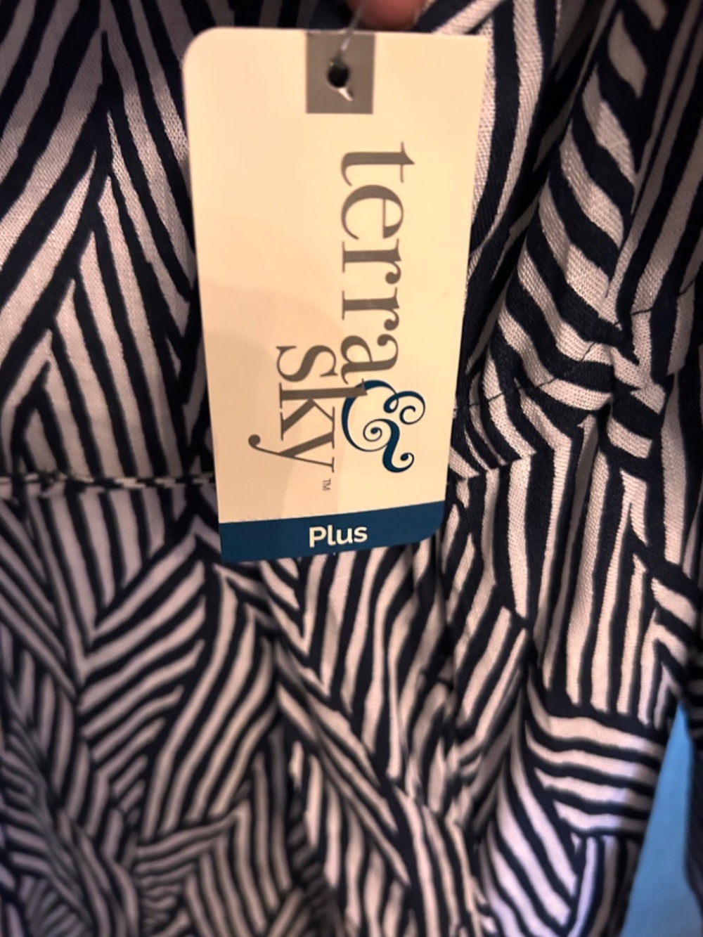 Navy & white shirt dress Plus size 4X. BNWT Terra & sky - Picture 4 of 9
